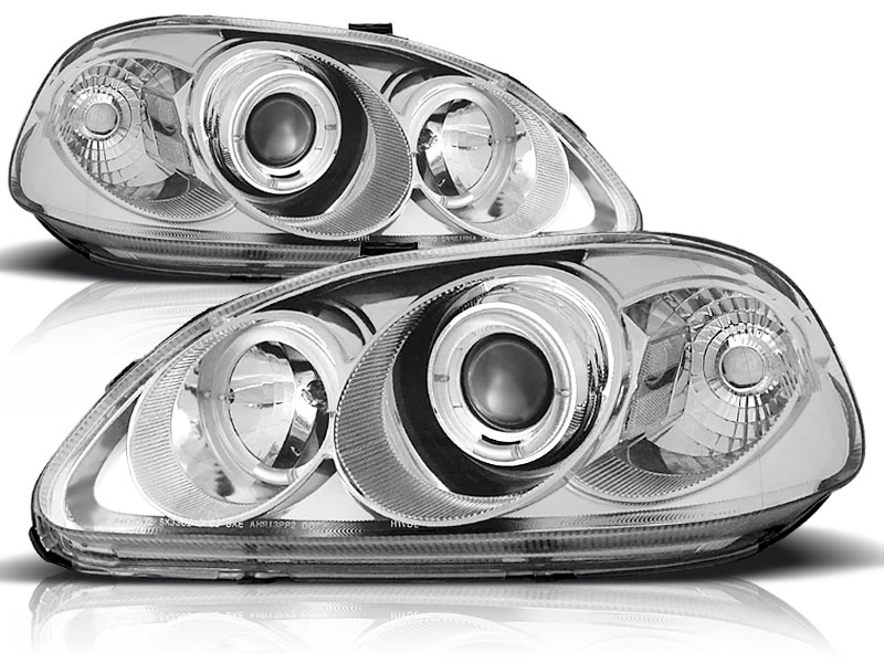 Predné svetlá Honda Civic 99-01 6 Angel Eyes Chrome