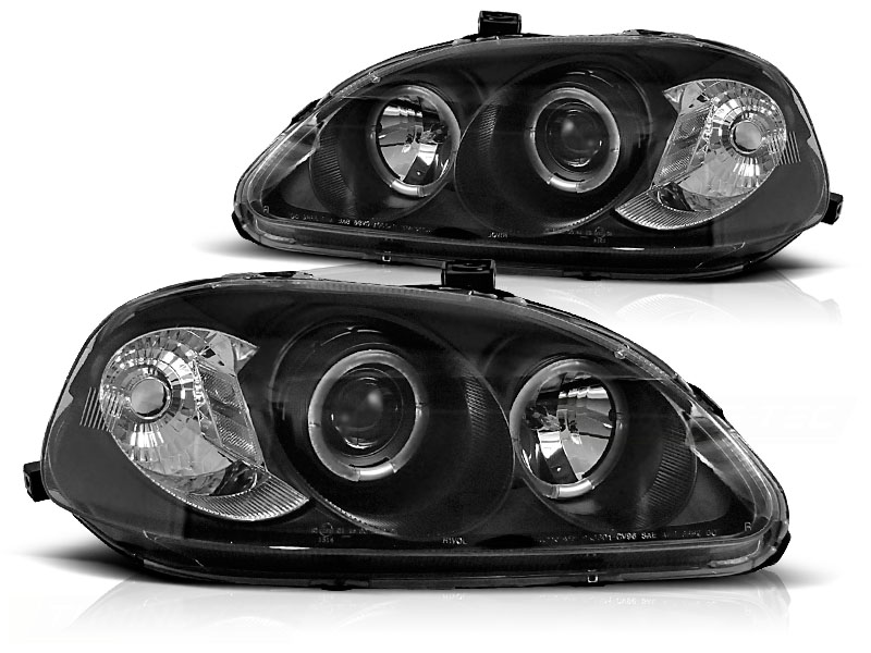Predné svetlá Honda Civic 99-01 6 Angel Eyes Black