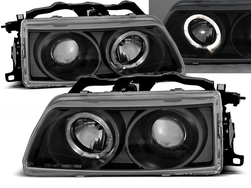 Predné svetlá Honda CRX 90-92 Angel Eyes Black