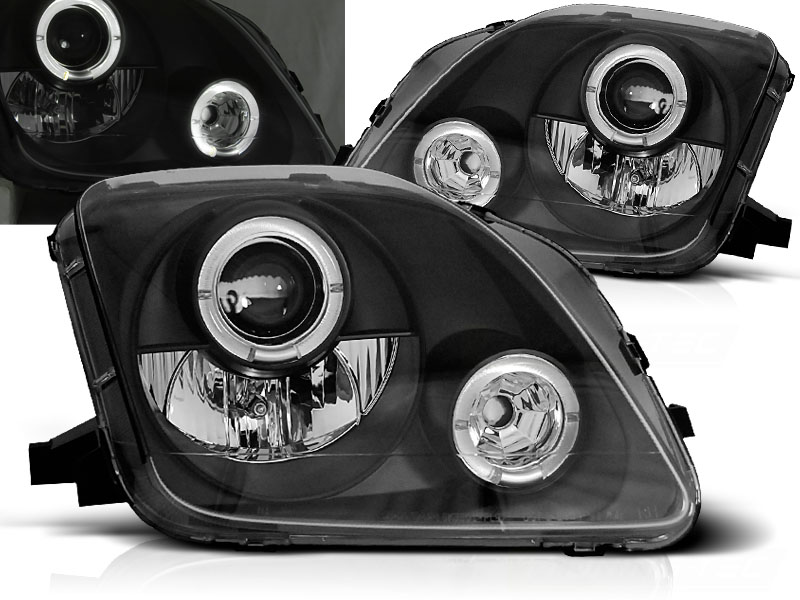 Predné svetlá Honda Prelude 97-01 Angel Eyes Black