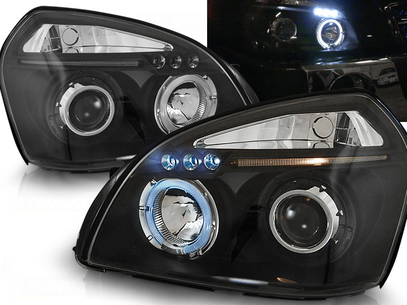 Predné svetlá Hyundai Tucson 04-10 Angel Eyes Black