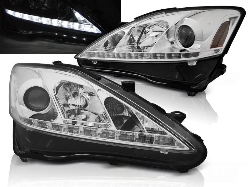 Predné svetlá IS 06-13 DRL Lexus Chrome