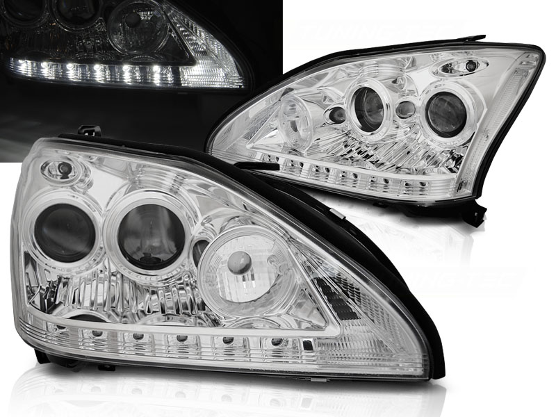 Predné svetlá RX 03-08 Devil Eyes Lexus Chrome