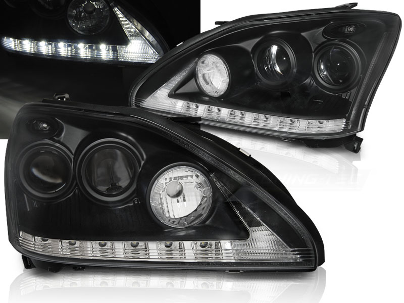 Predné svetlá RX 03-08 Devil Eyes Lexus Black