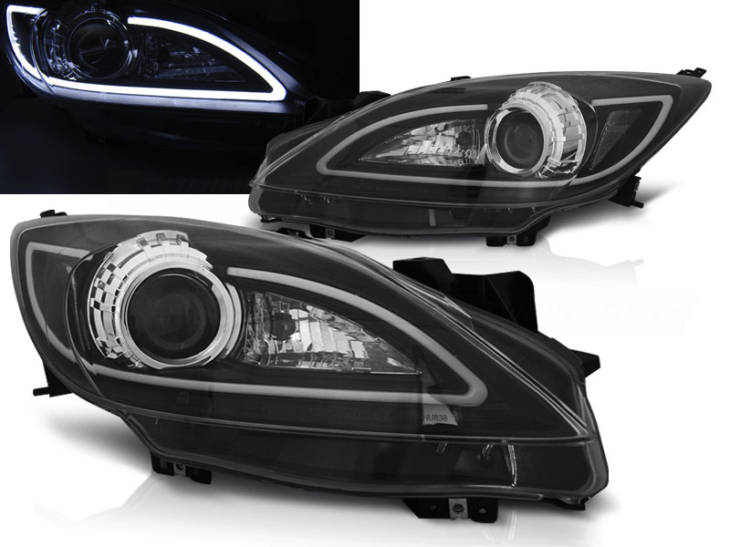 Predné svetlá Mazda 3 09-13 Tube Light Black