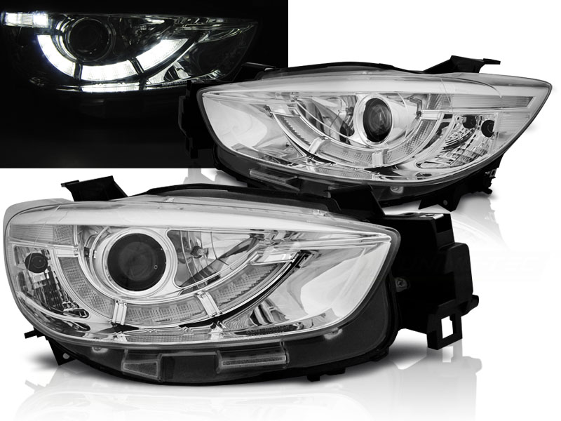 Predné svetlá Mazda CX5 11-15 DRL Xenón Chrome