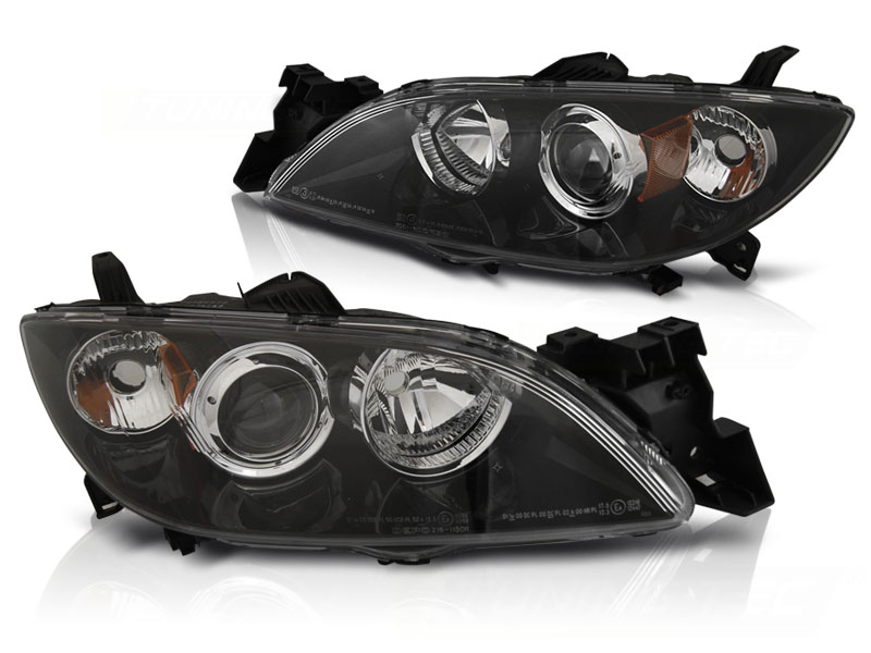 Predné svetlá Mazda 3 03-09 Xenón Black