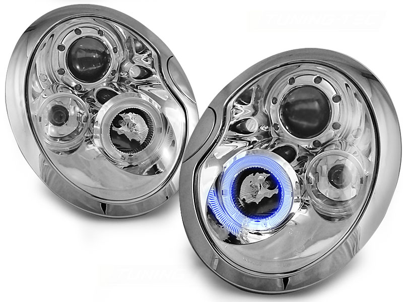 Predné svetlá Mini Cooper 01-04 Angel Eyes Chrome