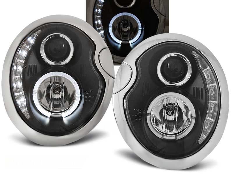 Predné svetlá Mini Cooper 01-06 Devil Eyes Black