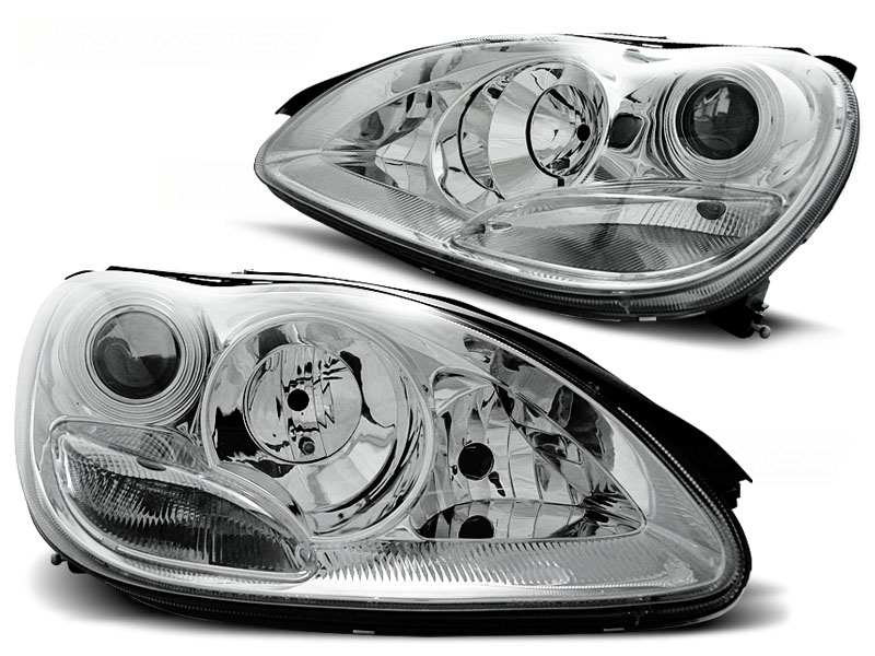 Predné svetlá Mercedes W220 S 98-05 Xenón Chrome - 35