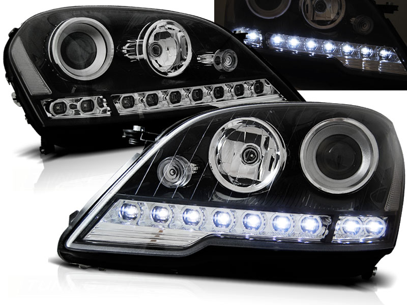Predné svetlá Mercedes W164 ML 09-11 Devil Eyes Black