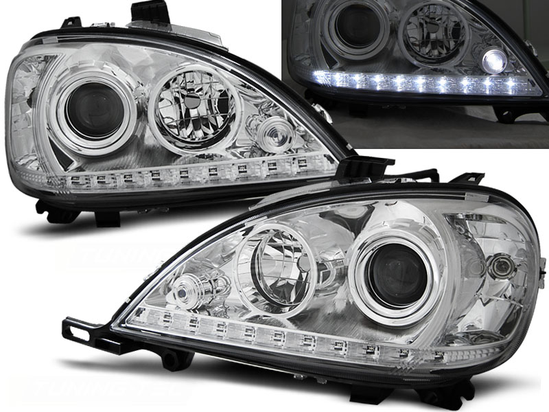Predné svetlá Mercedes W163 98-01 Depo Devil Eyes