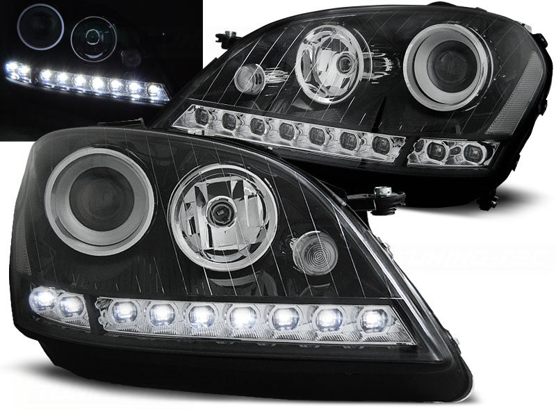 Predné svetlá Mercedes W164 ML 05-08 Devil Eyes Black