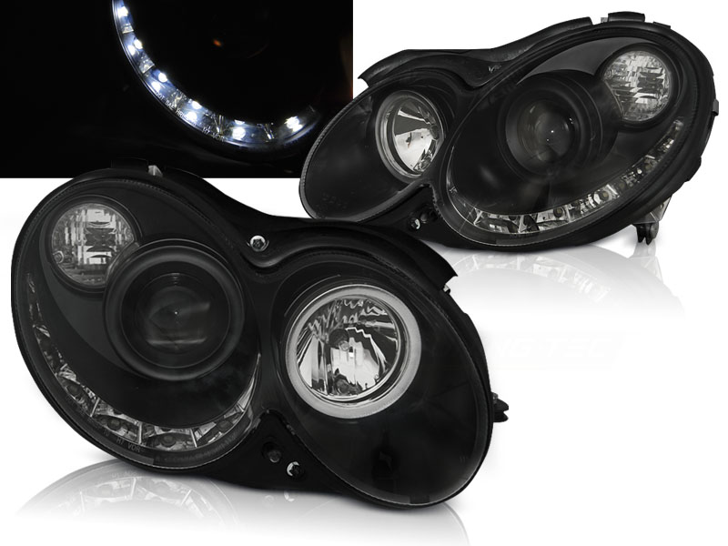 Predné svetlá Mercedes CLK W209 03-10 DE Black