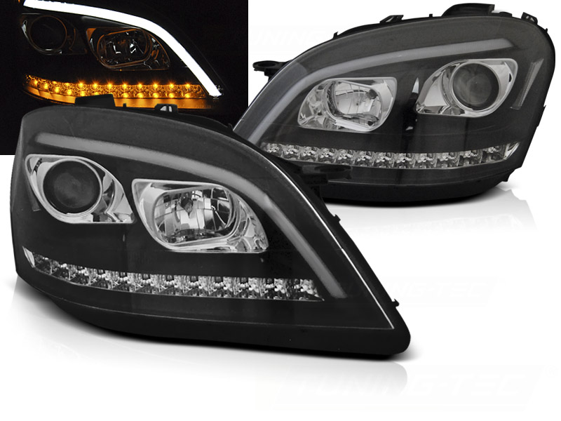 Predné svetlá Mercedes W164 ML 05-08 Tube Light Black