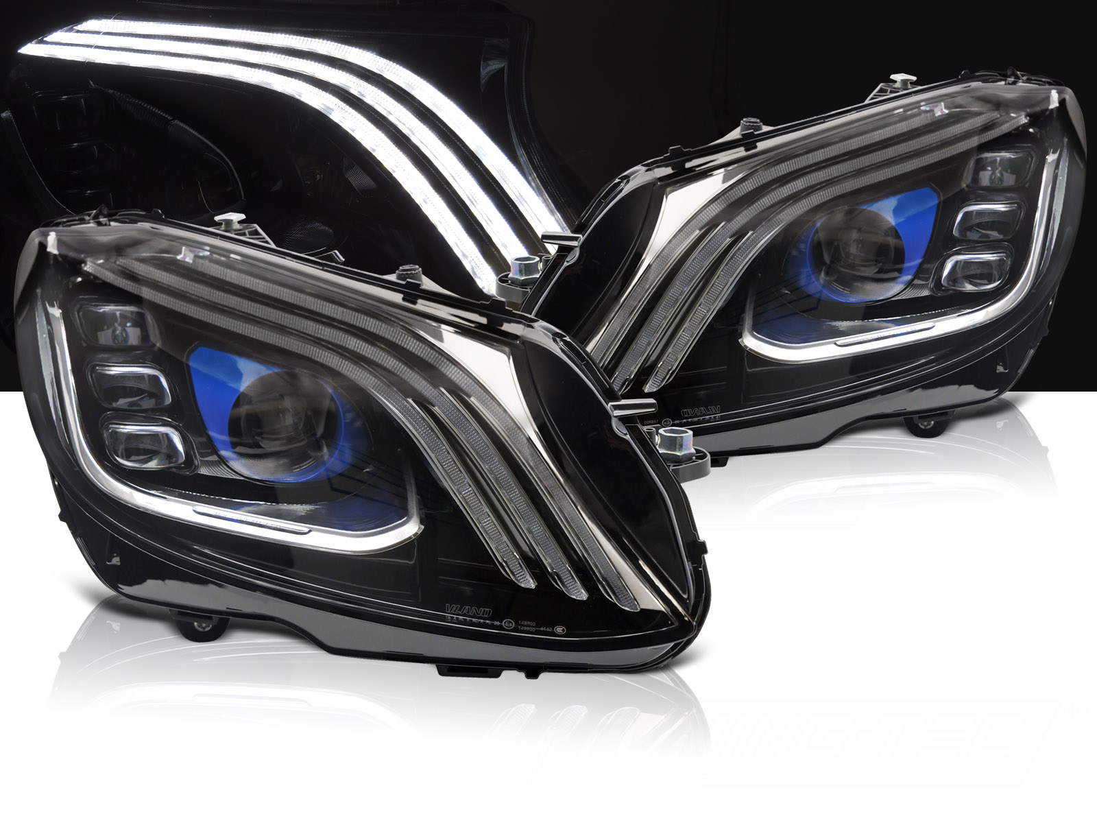 Predné svetlá Mercedes W205 14-21 LED Dynamic Black