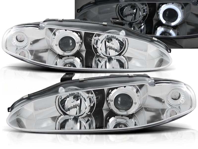 Predné svetlá Mitsubishi Eclipse 95-96 Angel Eyes Chrome