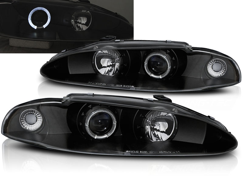 Predné svetlá Mitsubishi Eclipse 95-96 Angel Eyes Black