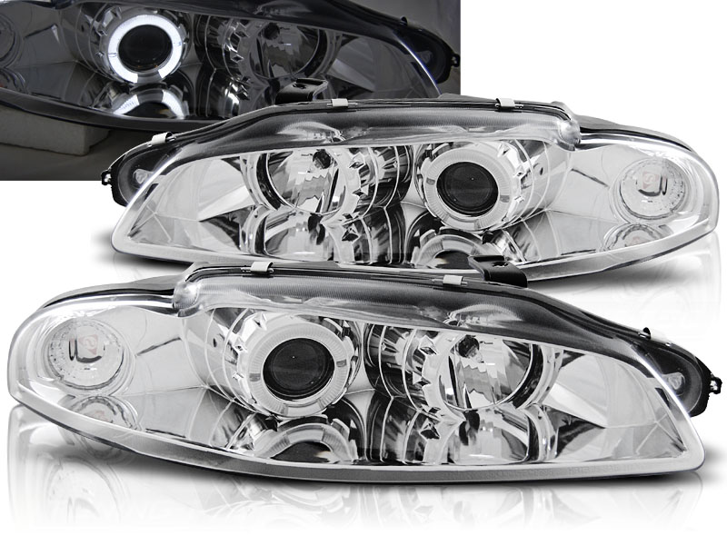 Predné svetlá Mitsubishi Eclipse 97-98 Angel Eyes Chrome