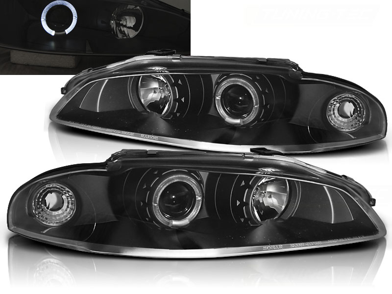 Predné svetlá Mitsubishi Eclipse 97-98 Angel Eyes Black