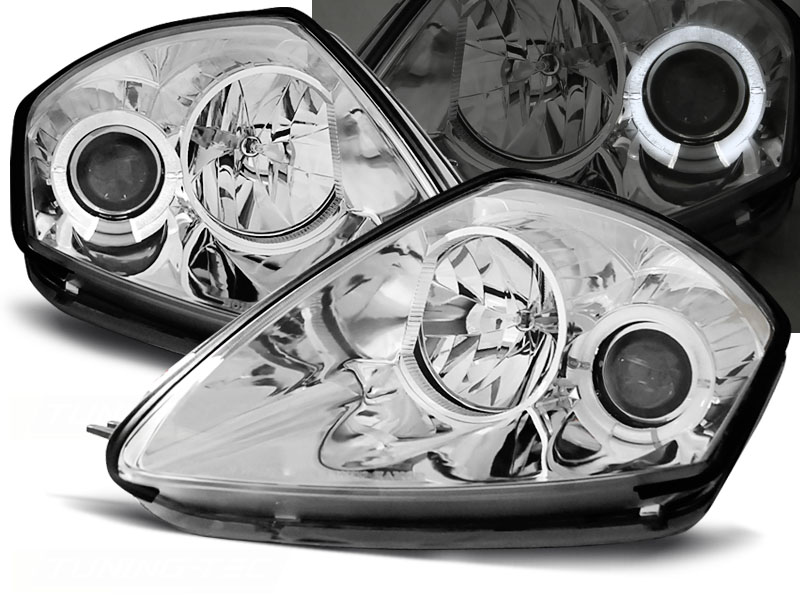 Predné svetlá Mitsubishi Eclipse D50 00-05 Angel Eyes Chrome