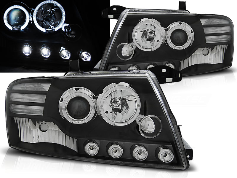 Predné svetlá Mitsubishi Pajero V60 01-06 Angel Eyes Black