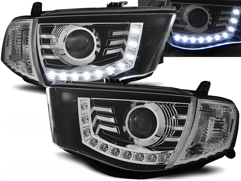Predné svetlá Mitsubishi L200 06-10 Devil Eyes Black