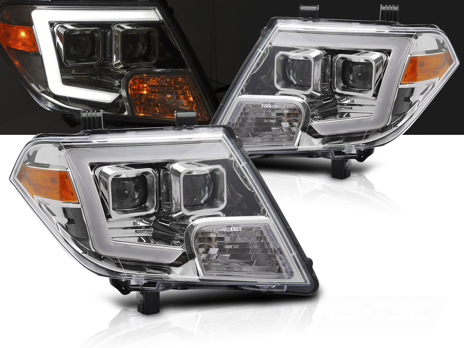 Predné svetlá Nissan Frontier 09-14 Chrome