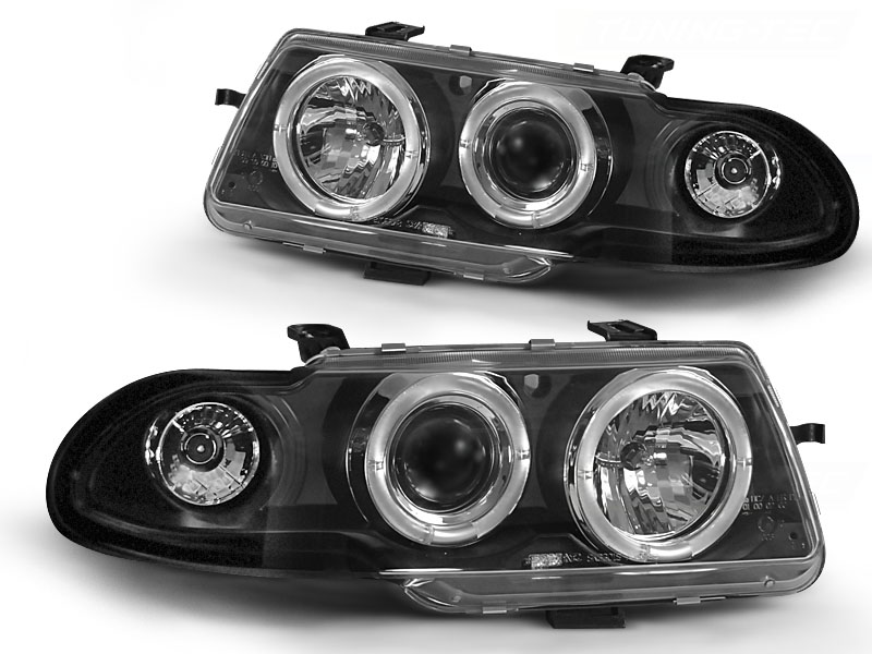 Predné svetlá Opel Astra F 94-97 Angel Eyes Black - 04