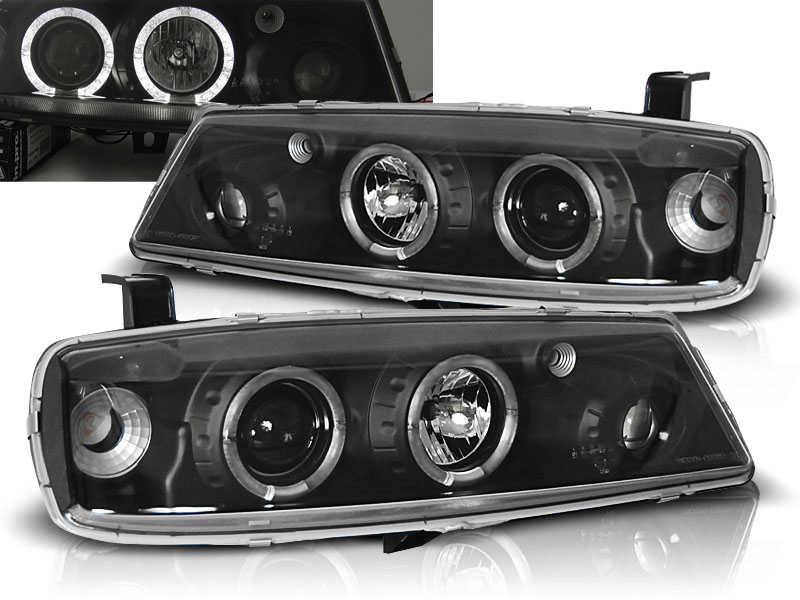 Predné svetlá Opel Calibra 90-97 Angel Eyes Black