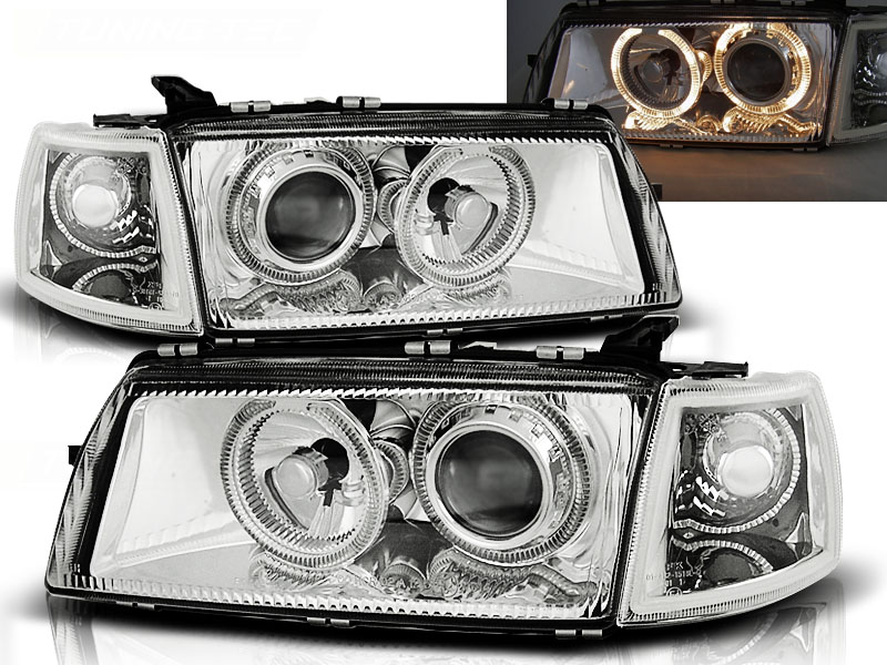 Predné svetlá Opel Vectra A 88-95 FK Angel Eyes Chrome