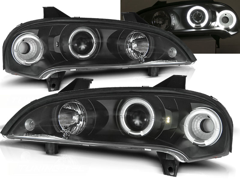 Predné svetlá Opel Tigra 94-00 Angel Eyes Black