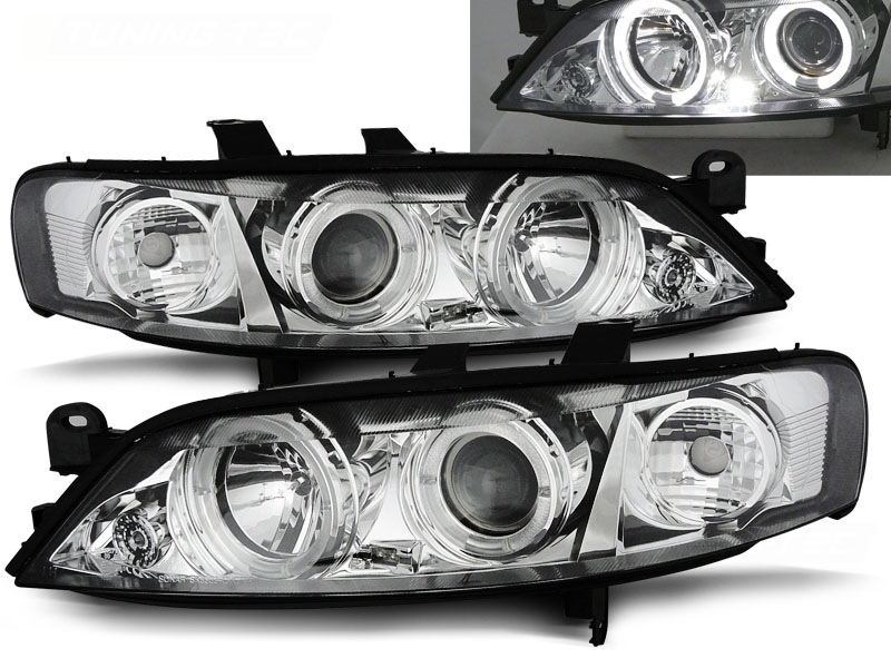 Predné svetlá Opel Vectra B 95-98 Angel Eyes Chrome