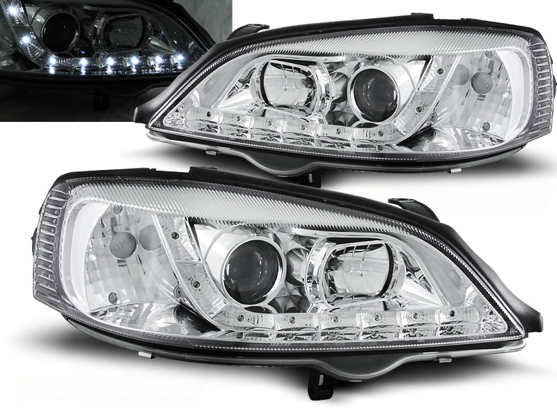 Predné svetlá Opel Astra G 97-04 Devil Eyes Chrome - 37