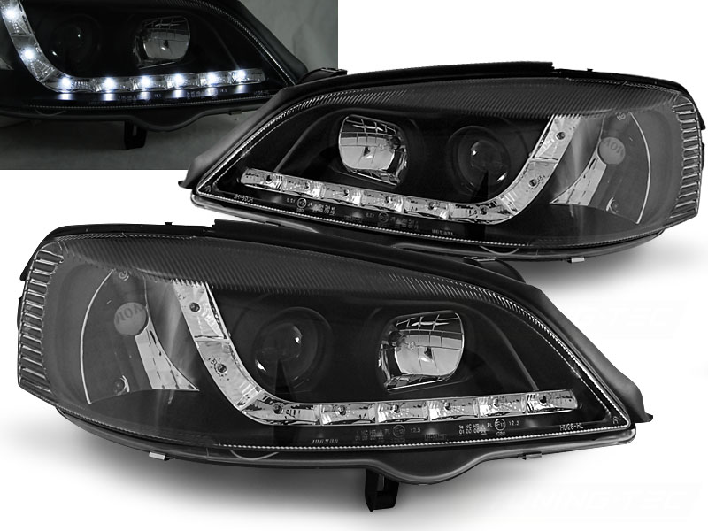 Predné svetlá Opel Astra G 97-04 Devil Eyes Black - 38