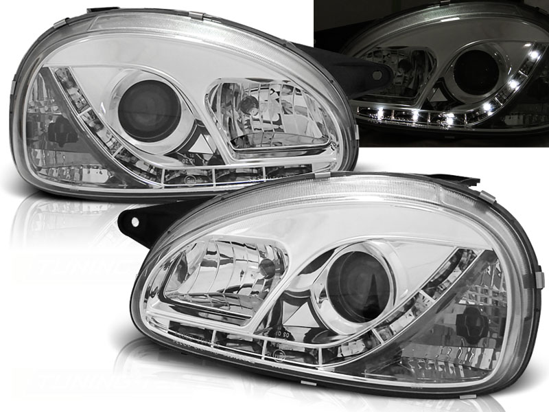 Predné svetlá Opel Corsa B 93-00 Devil Eyes Chrome