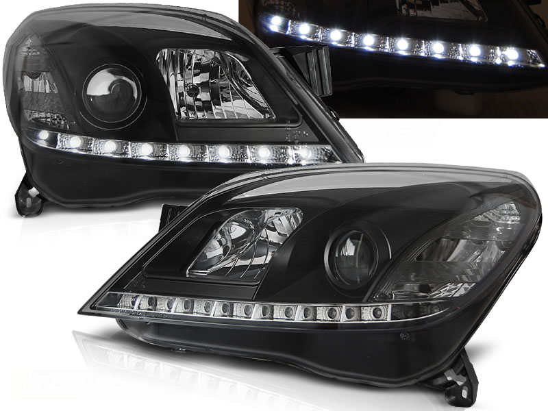 Predné svetlá Opel Astra H 04-09 Devil Eyes Black - 64