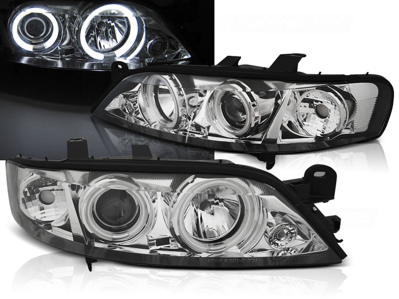 Predné svetlá Opel Vectra B 99-02 CCFL Angel Eyes Chrome