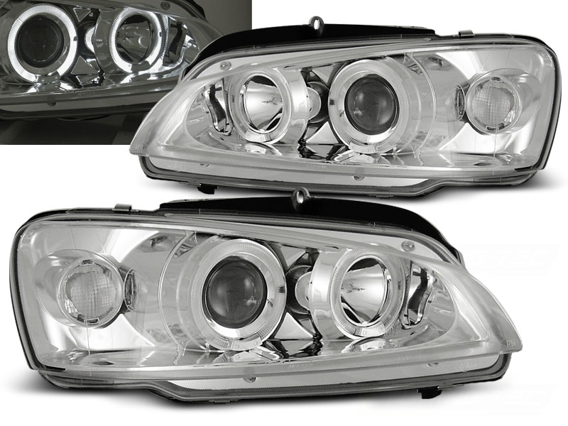 Predné svetlá Peugeot 106 96-03 Angel Eyes Chrome