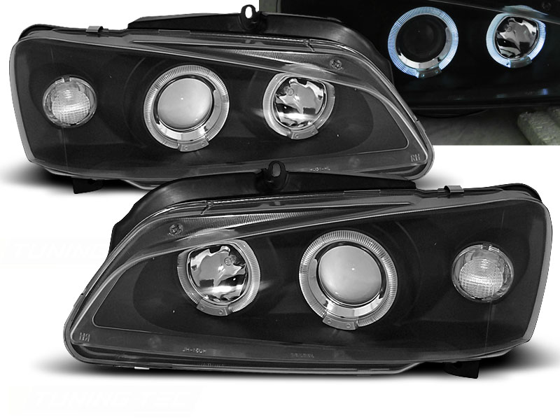 Predné svetlá Peugeot 106 96-03 Angel Eyes Black