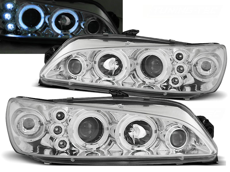 Predné svetlá Peugeot 306 97-01 Angel Eyes Chrome