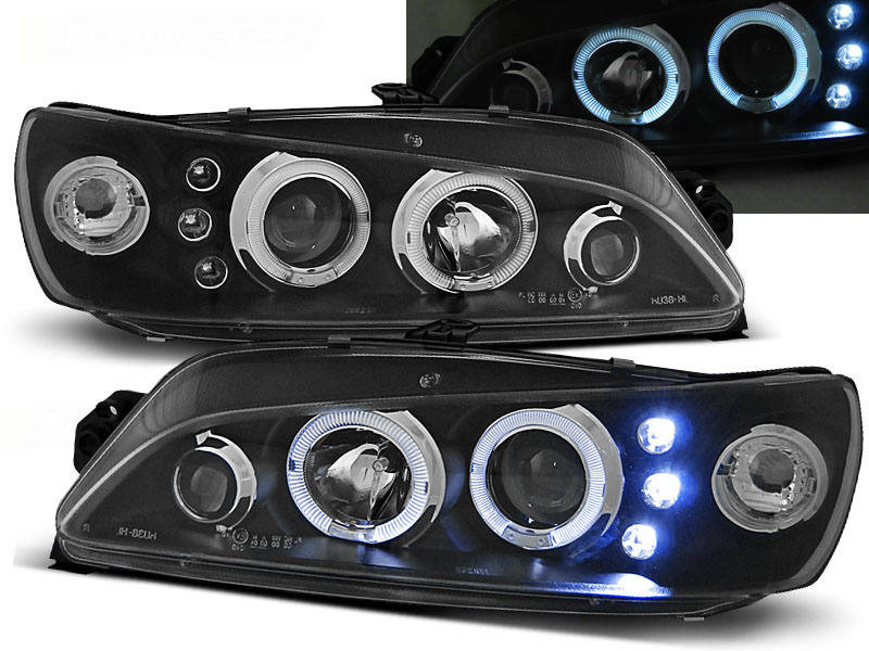 Predné svetlá Peugeot 306 97-01 Angel Eyes Black