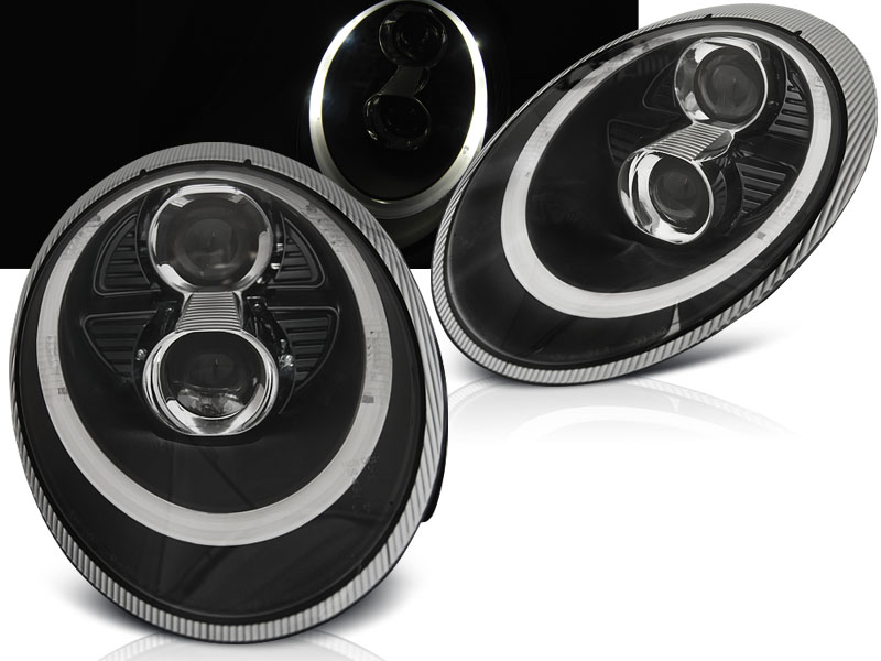 Predné svetlá Porsche 911 04-09 Xenón Tube Light Black