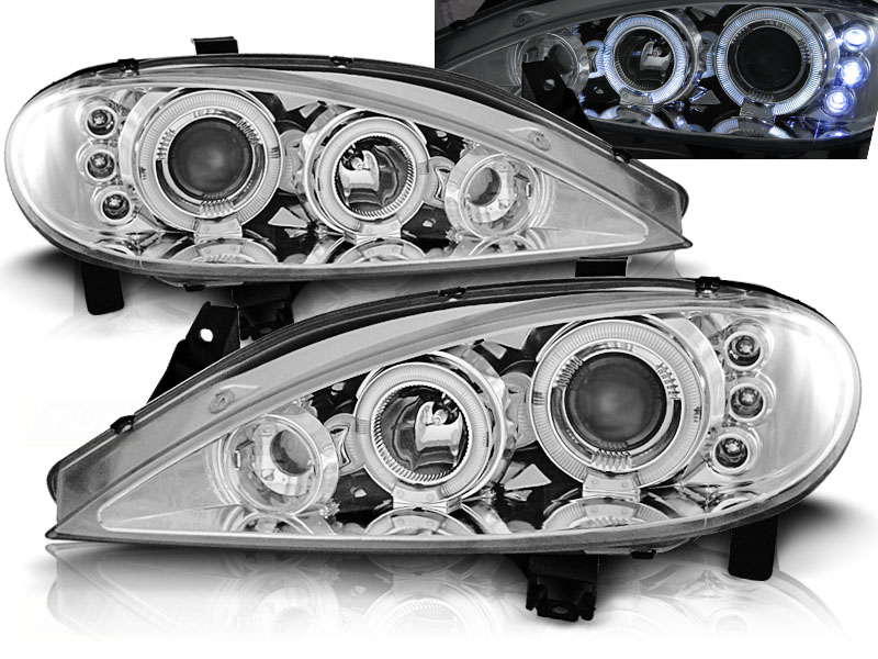 Predné svetlá Renault Megane 99-02 Angel Eyes Chrome