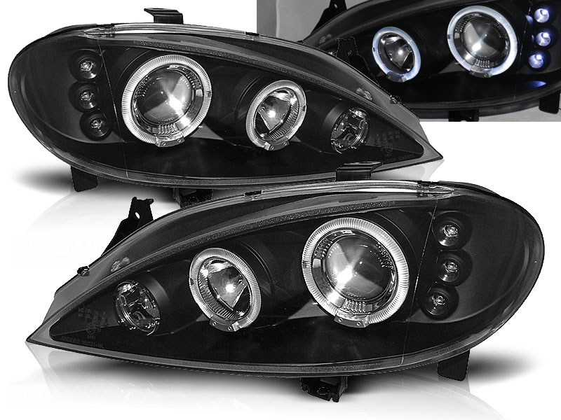 Predné svetlá Renault Megane 99-02 Angel Eyes Black