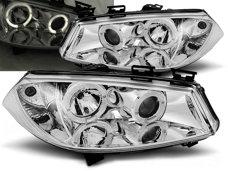 Predné svetlá Renault Megane 2 02-05 Angel Eyes