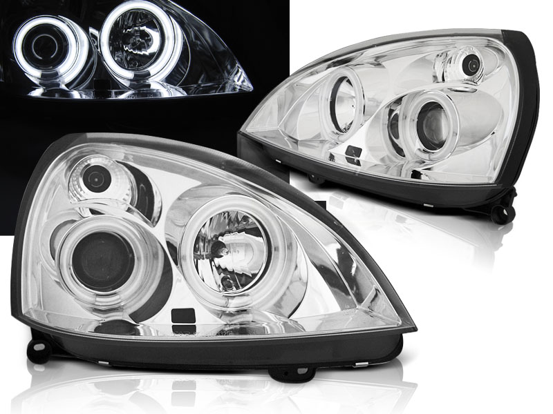 Predné svetlá Renault Clio 01-05 CCFL Angel Eyes