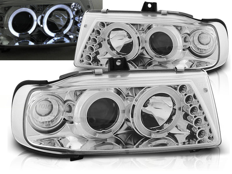 Predné svetlá Seat Ibiza/Cordoba 93-99 Angel Eyes Chrome