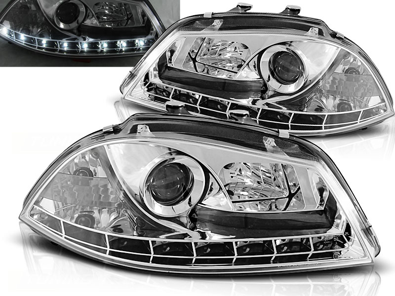Predné svetlá Seat Ibiza 02-08 Devil Eyes Chrome