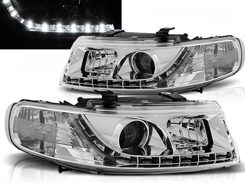Predné svetlá Seat Toledo Leon 99-04 Devil Eyes Chrome